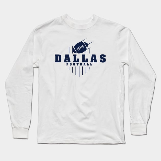 Dallas Football Team Color Long Sleeve T-Shirt by Toogoo